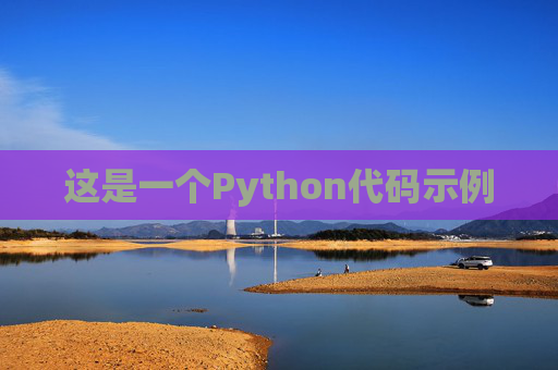 这是一个Python代码示例